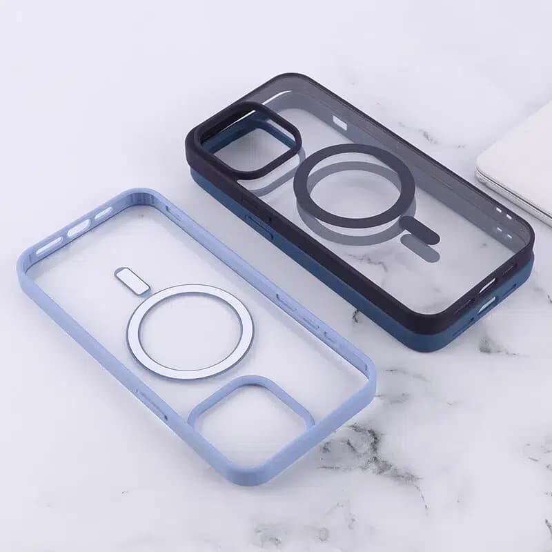 قاب PC مگ سیف آیفون iPhone 15 Pro Max دور رنگی – مشکی — تصویر ۵