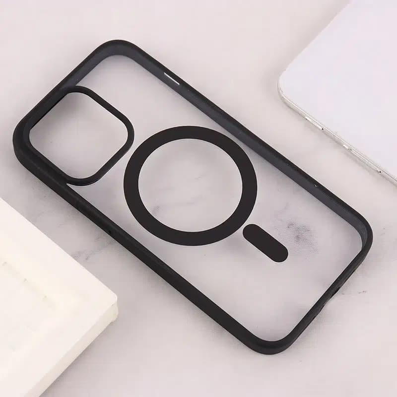 قاب PC مگ سیف آیفون iPhone 13 Pro Max دور رنگی – مشکی
