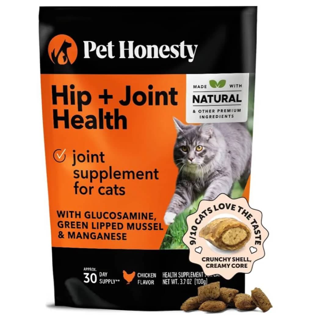 Pet Honesty Cat Hip & Joint Health Chews – مکمل سلامت مفاصل و لگن گربهها