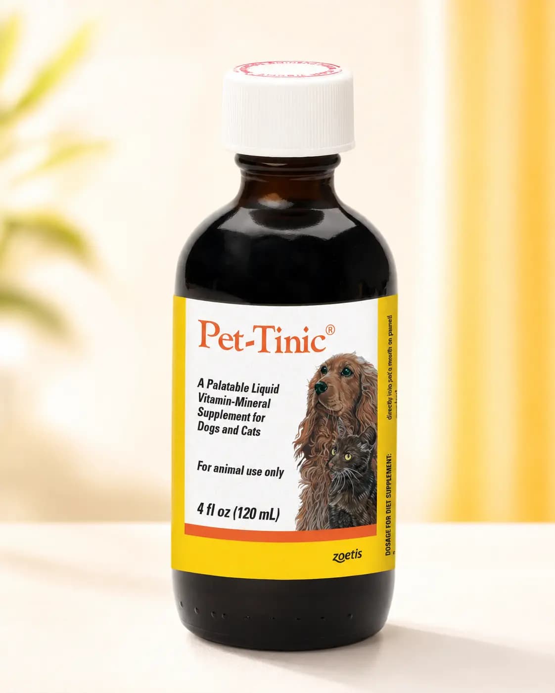 مکمل مایع ویتامین و مواد معدنی سگ و گربه Pet-Tinic | طعم جگر گاو