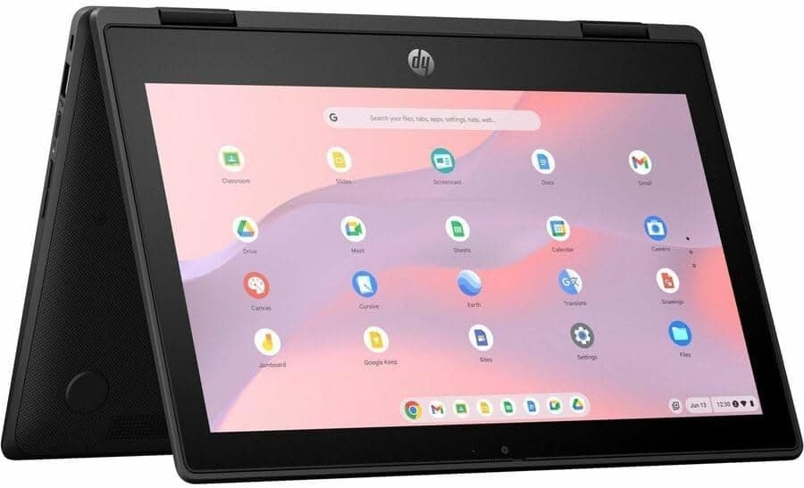 لپ تاپ اچ پی لمسی قلم دار کروم بوک اپن باکس HP FORTIS FLIP G1m 11 CROMEBOOK TOUCH X360 OPEN BOX | MEDIATEK HELIO P60T | 4GB DDR4 | 32GB SSD | INTEL | 11 HD Touch