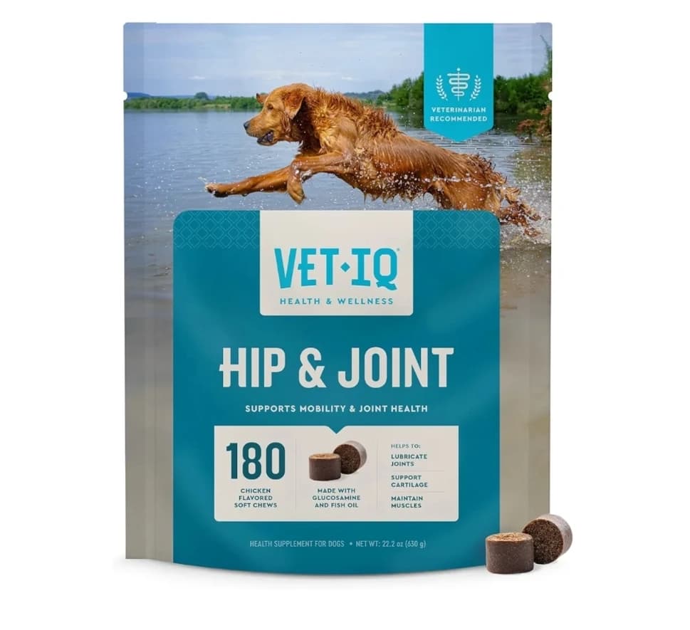 مکمل مفاصل سگ VetIQ Glucosamine Hip & Joint – بسته ۱۸۰ عددی