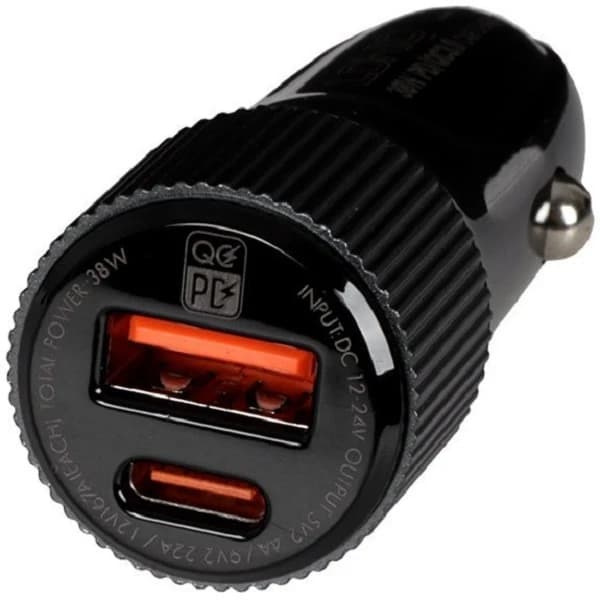 شارژر فندکی 38 وات الدینیو مدل C510Q Type-c — تصویر ۲