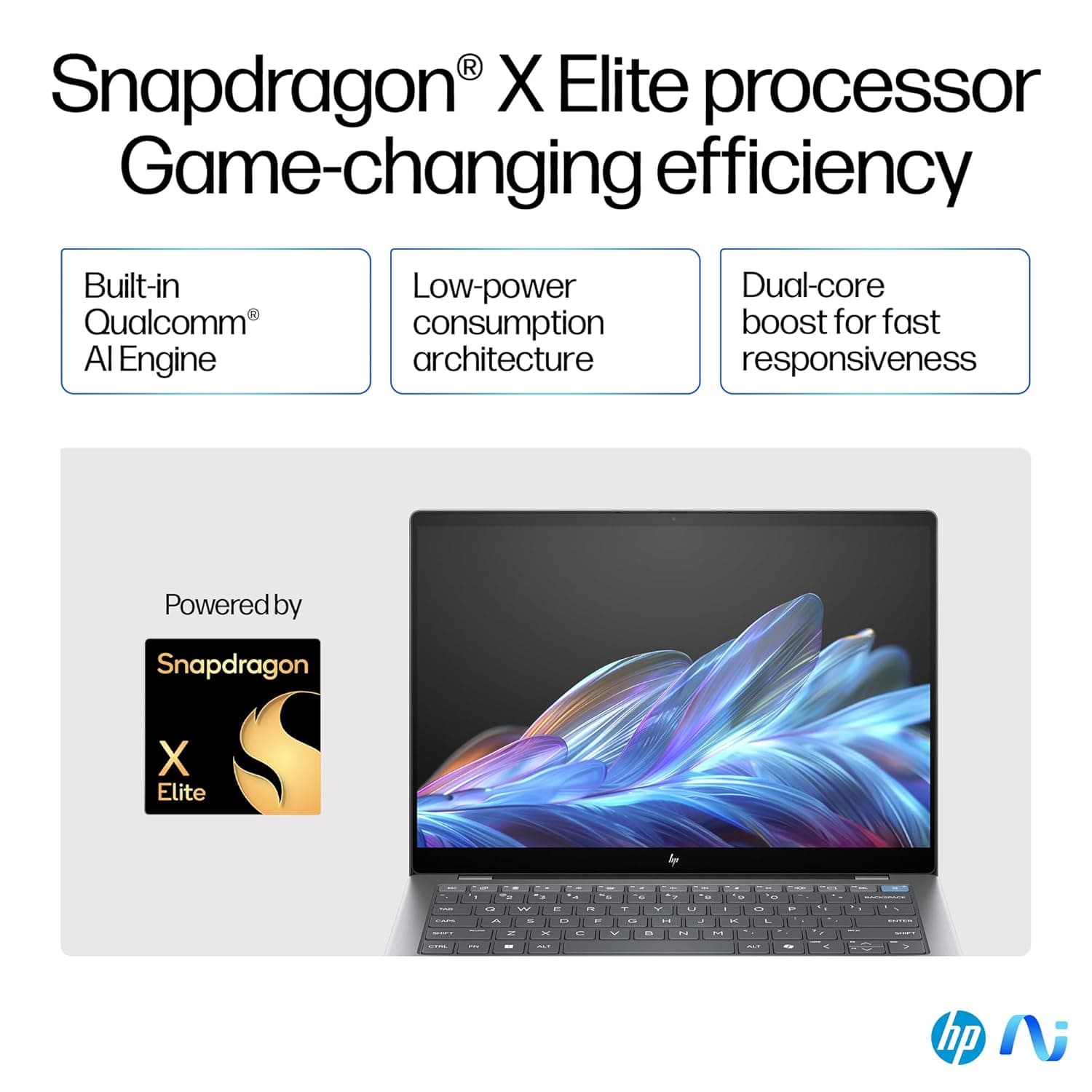 لپ تاپ هوش مصنوعی اچ پی اپن باکس HP OMNIBOOK X14 TOUCH OPEN BOX WHITE | SNAPDRAGON X ELITE X1E78100 | 16GB DDR5 | 1TR SSD | QUALCOM HEXAGON NPU | 14 2K Touch — تصویر ۸