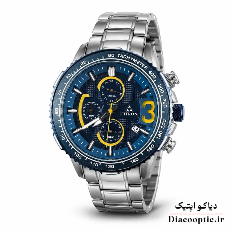 ساعت مچی مردانه برند فیترون سه موتور مدل Do1233 استیل — تصویر ۲