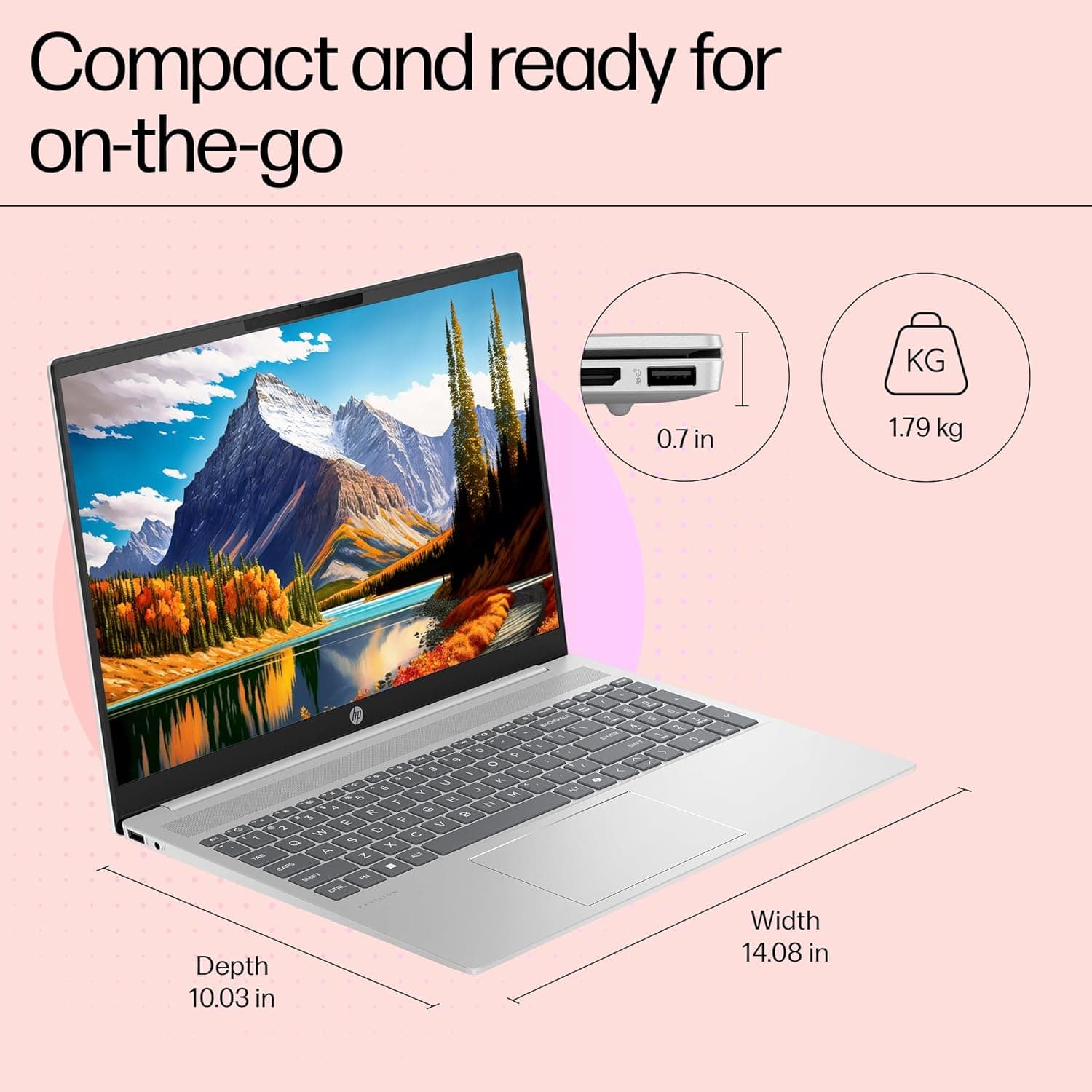 لپ تاپ اچ پی HP PAVILION 16 OPEN BOX | RYZEN 7 8840 U | 8GB DDR5 | 512GB SSD | NPU COMPUTE & 512 MB AMD RADEON | 16 FHD — تصویر ۶