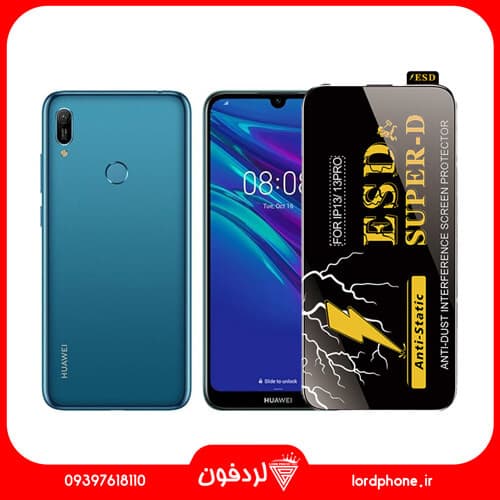 گلس شیشه‌ای آنتی استاتیک Huawei Y6 2019