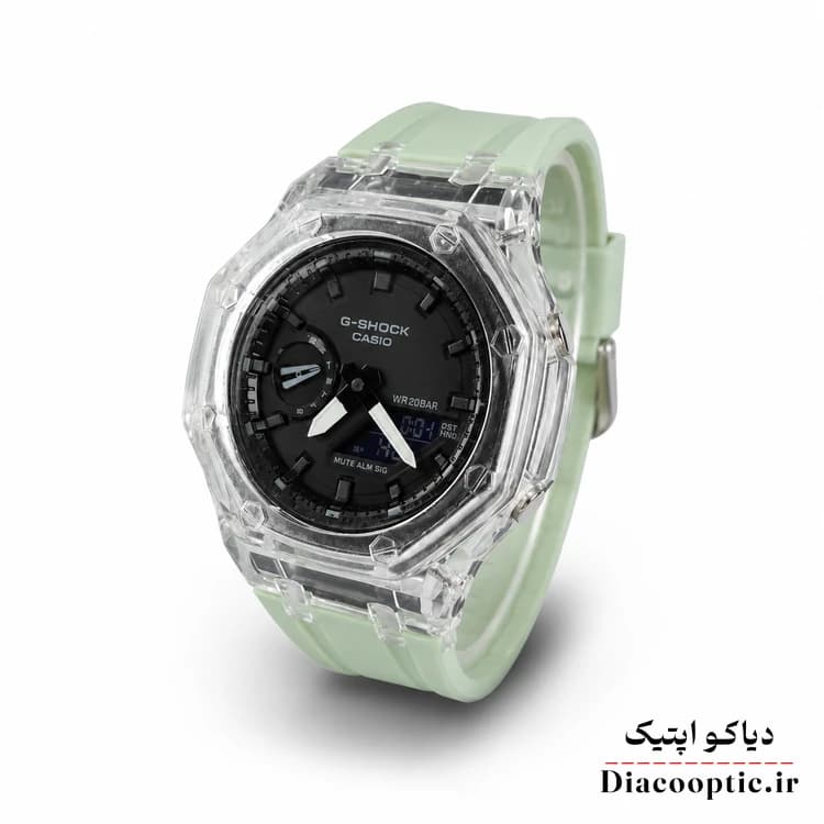 ساعت مچی دخترانه و پسرانه برند جیشاک مدل G1263 دو زمانه بند رابر