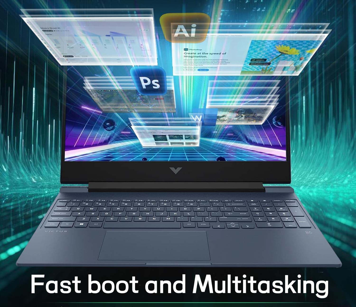 لپ تاپ اچ پی گیمینگ HP VICTUS 16 OPEN BOX ORGINAL BOX | i7 13620 H | 16GB DDR5 | 1TR SSD | 8GB NVIDIA GEFORCE RTX 4060 DDR6 | 16 2K 240 Hz — تصویر ۳