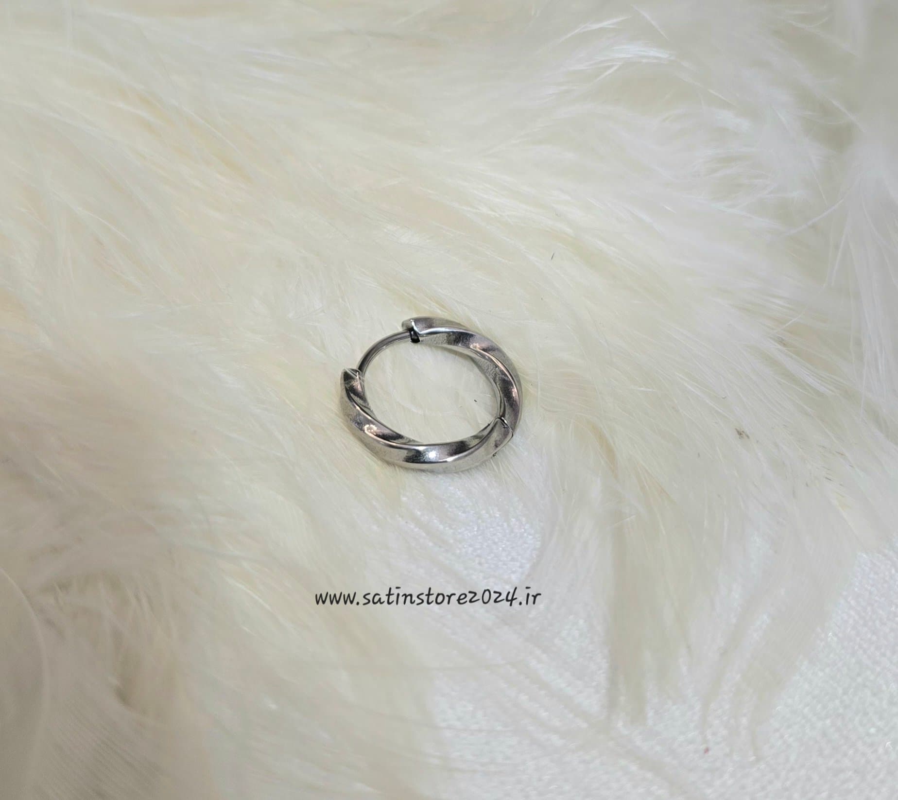 گوشواره حلقه ای پسرانه استیل کد 1531