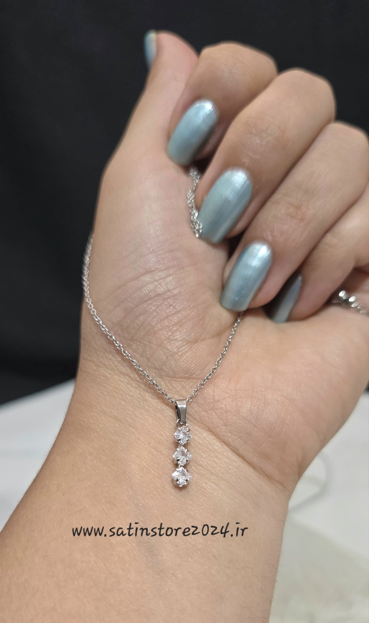 گردنبند شیک و ظریف استیل کد 1187 — تصویر ۴