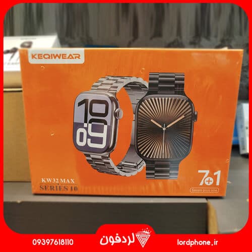 ساعت هوشمند KEQIWEAR مدل KW32 Max Series 10 با صفحه نمایش AMOLED و 8 بند