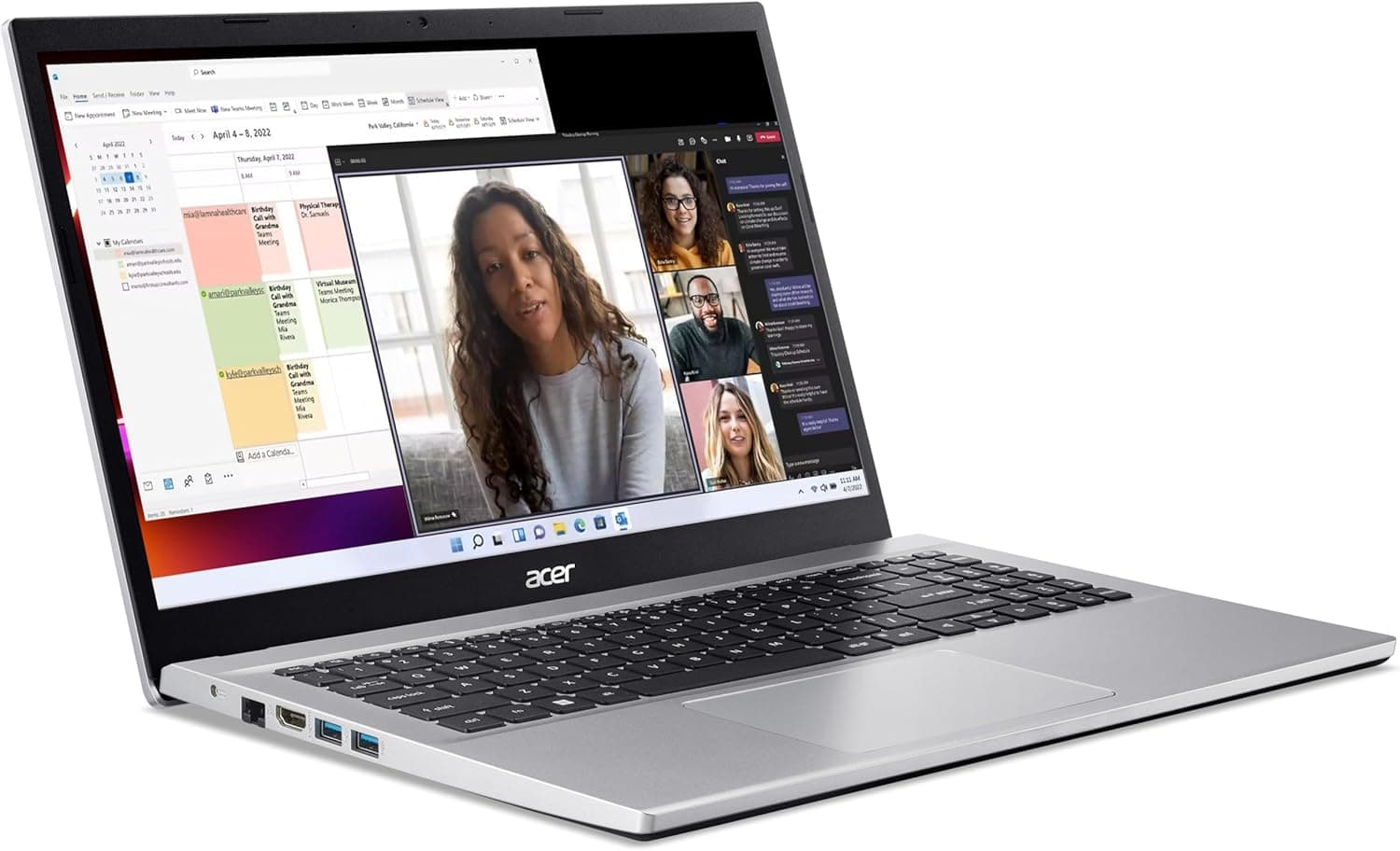 لپ تاپ ایسر اپن باکس ACER ASPIRE 3 A315- 59 OPEN BOX | i5 1235 U | 8GB DDR4 | 256GB SSD | INTEL Iris® Xe | 15.6 FHD — تصویر ۴