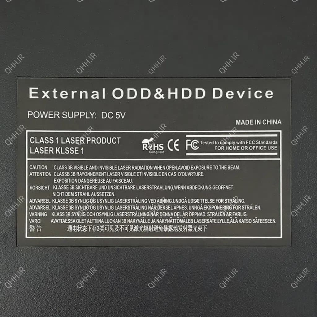باکس دی وی دی اکسترنال لپ تاپ Pop-Up Mobile Sata 9.5mm-USB3 نازک مشکی — تصویر ۹