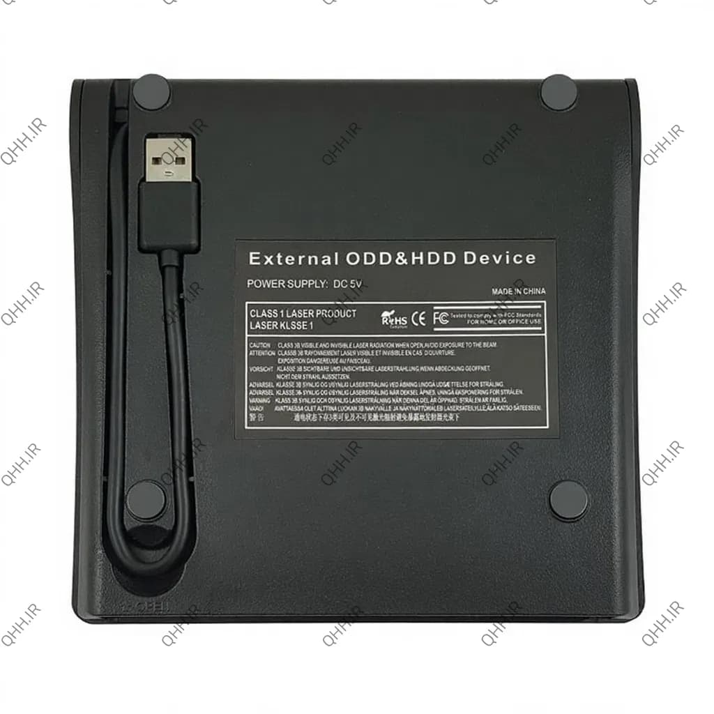 باکس دی وی دی اکسترنال لپ تاپ Pop-Up Mobile Sata 9.5mm-USB3 نازک مشکی — تصویر ۸