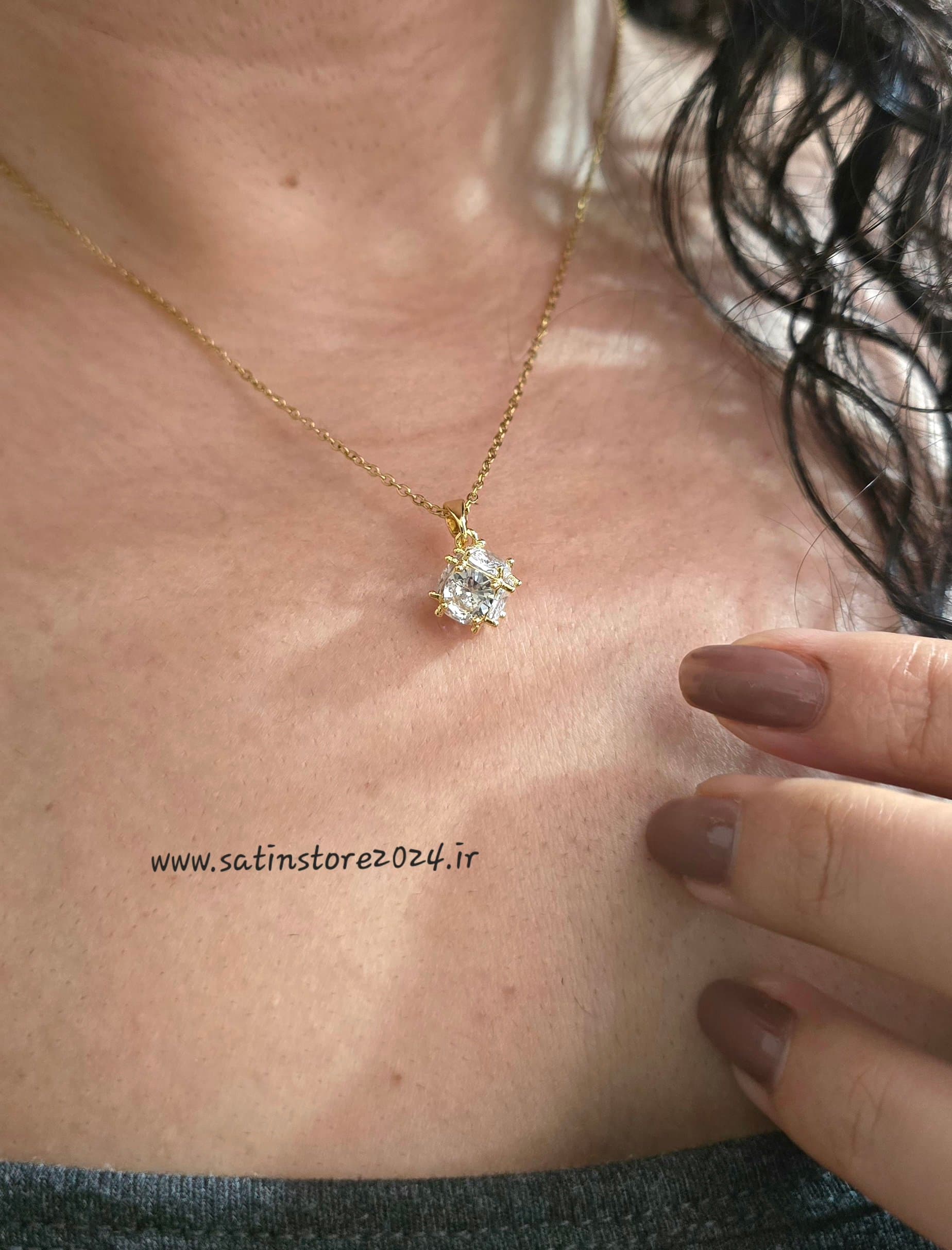 آویز مکعبی استیل کد 1173 — تصویر ۲