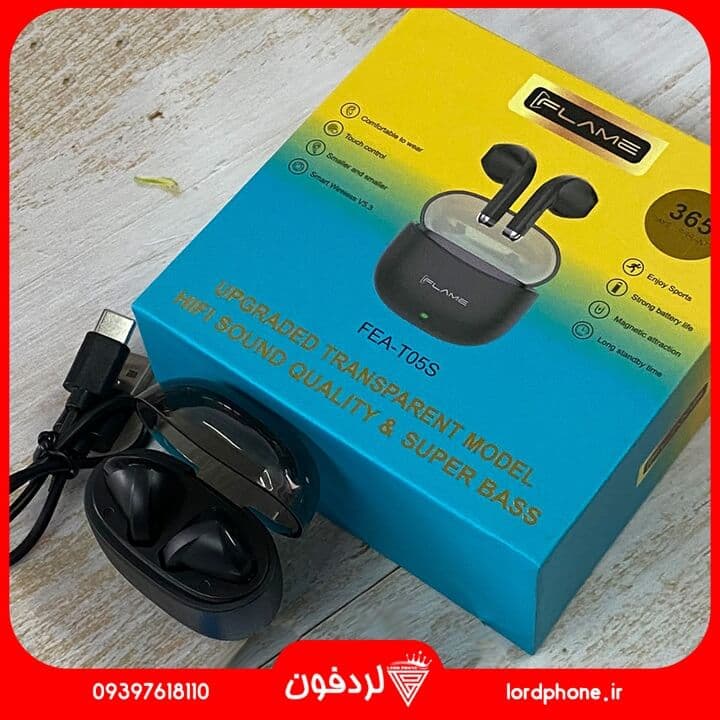 هندزفری بلوتوثی فلزی مدل flame — تصویر ۲