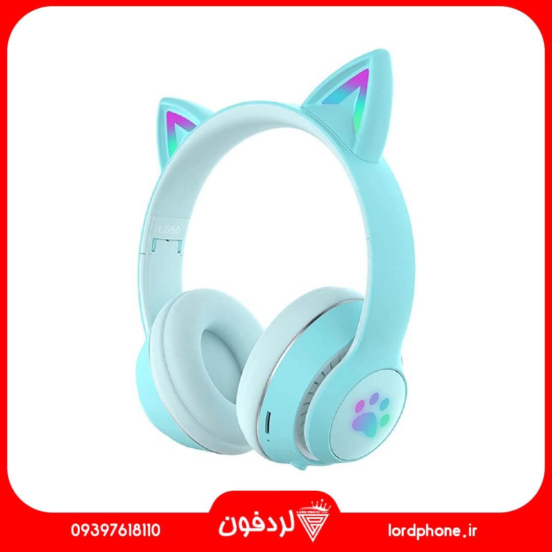 هدفون‌های بلوتوثی طرح گربه مدل L550 — تصویر ۴