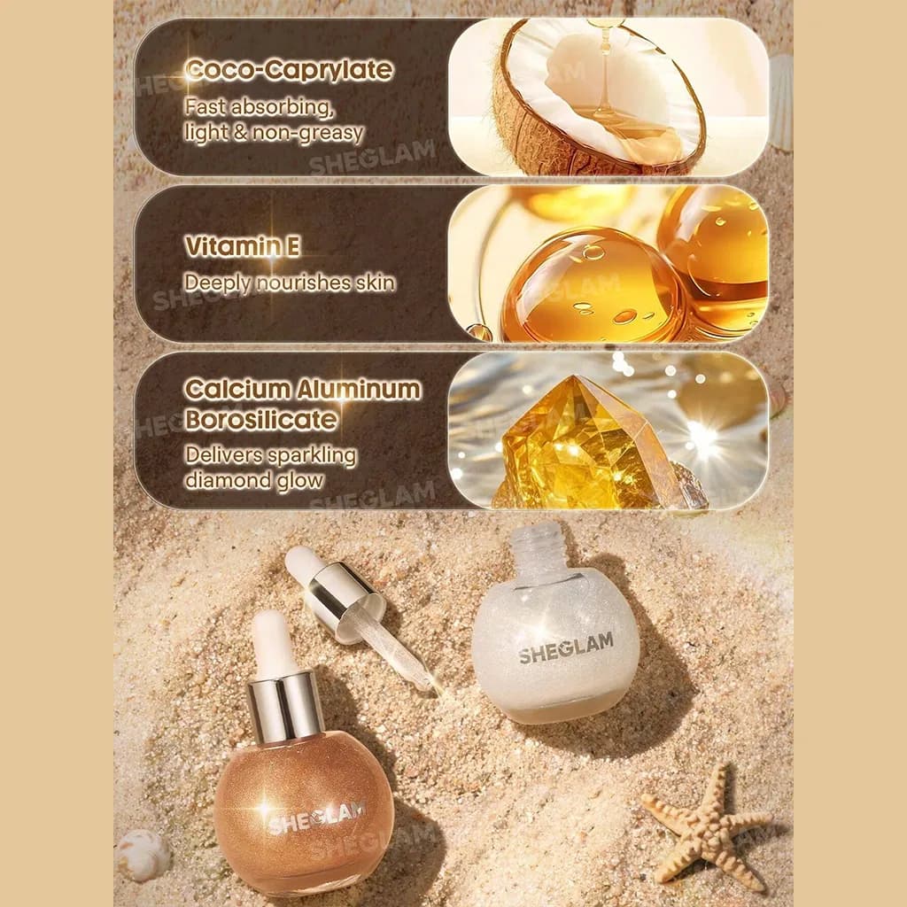 روغن براق‌ کننده و هایلایتر بدن شیگلم — تصویر ۳
