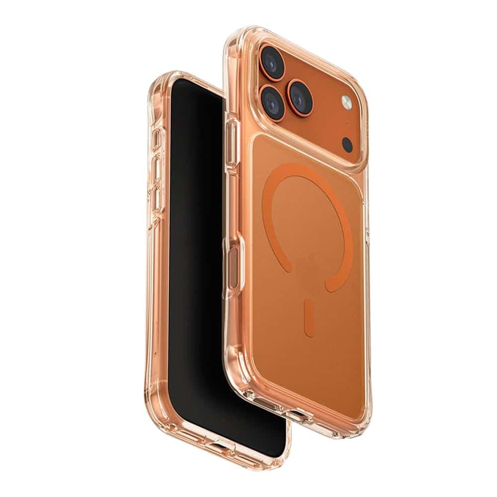 قاب یونیک مدل LifePro Xtreme برای iPhone 17 Pro Max | رنگ نارنجی – شفاف