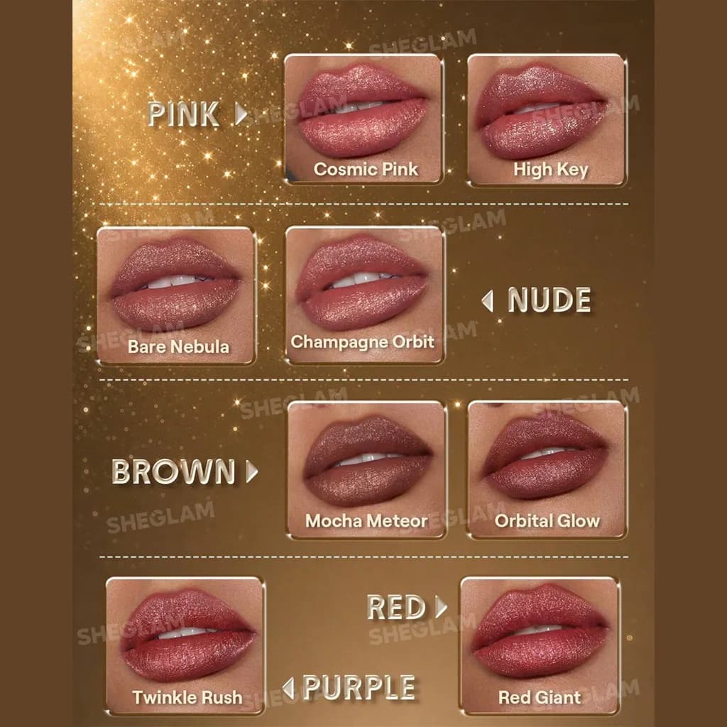 رژ لب مایع گلیتری و جادویی شیگلم | SHEGLAM Stardust Swipe Glitter Liquid Lipstick — تصویر ۳