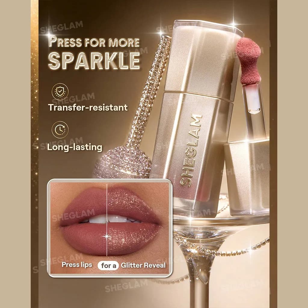 رژ لب مایع گلیتری و جادویی شیگلم | SHEGLAM Stardust Swipe Glitter Liquid Lipstick — تصویر ۶