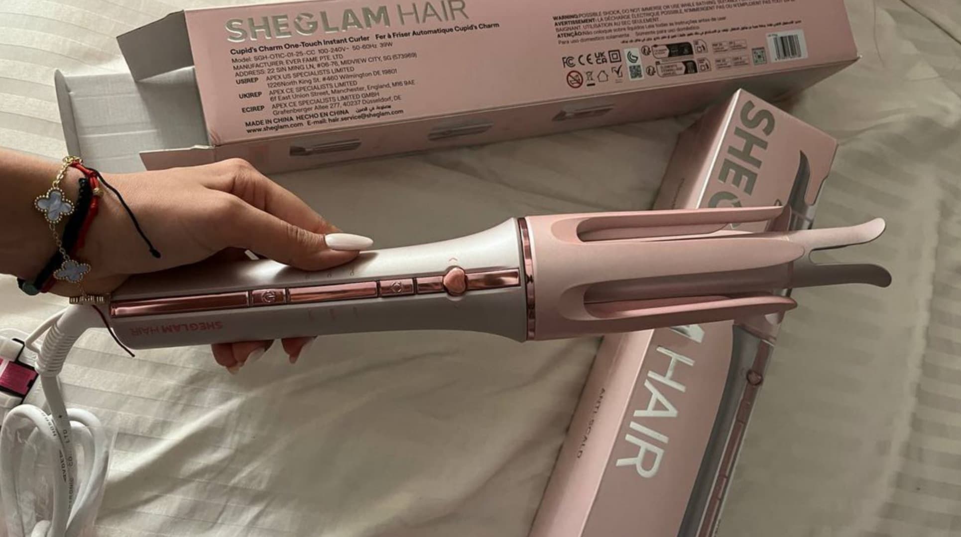 دستگاه کرلی و فر کننده مو مدل بیبی پینک شیگلم Sheglam — تصویر ۷
