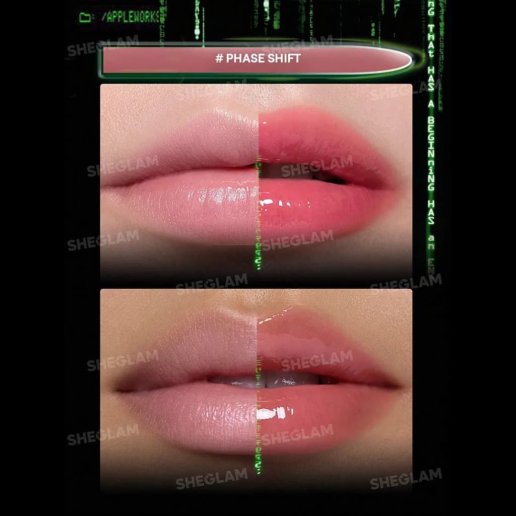 برق لب شیگلم Phase Shift کالکشن ماتریکس | The Matrix Resurrections × SHEGLAM Slowmo Lip Gloss Phase Shift — تصویر ۵