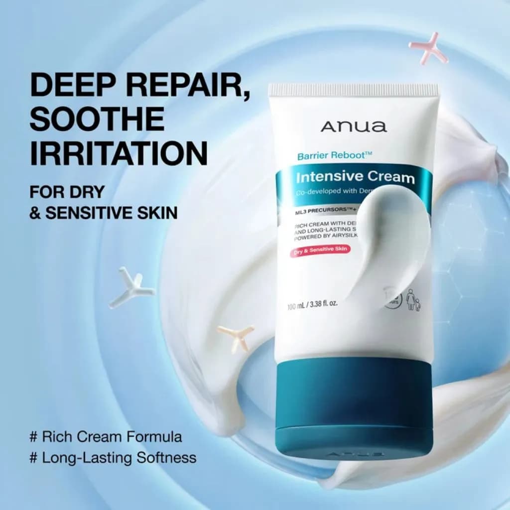 کرم ترمیم کننده و بازسازی کننده سد دفاعی پوست آنوا مدل Barrier Reboot حجم ۱۰۰ میلی لیتر | Anua Barrier Reboot Intensive Cream 100ml — تصویر ۲