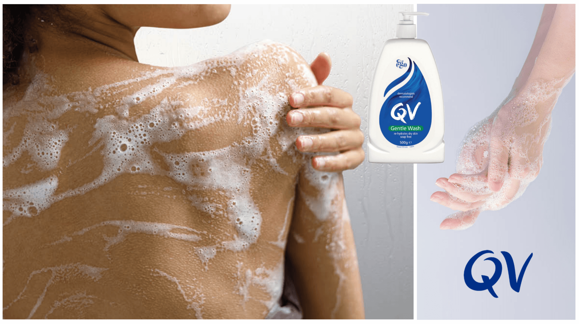 شوینده کرمی مدل جنتل واش مناسب پوست خشک کیو وی QV — تصویر ۴