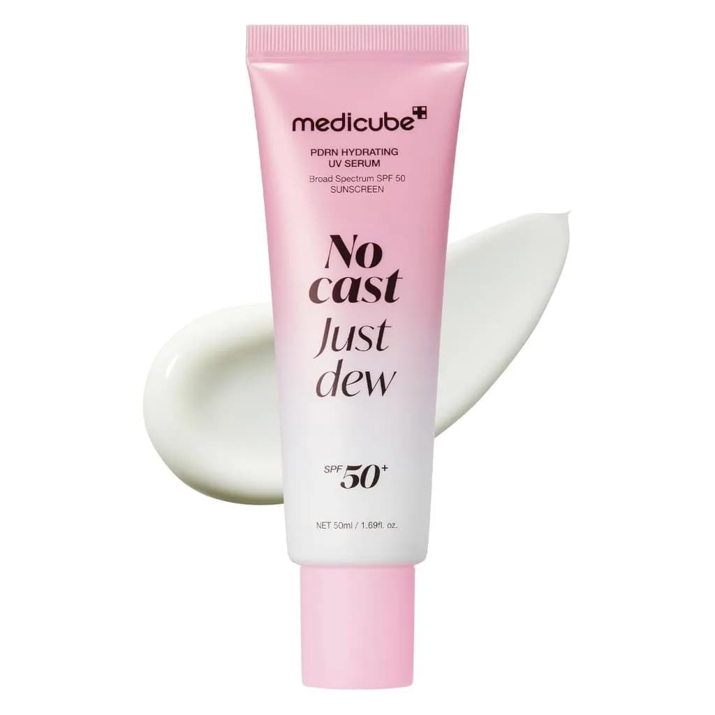 سرم ضد آفتاب سبک PDRN آبرسان SPF 50 مدی کیوب | Medicube PDRN Hydrating UV Sun Serum SPF 50+ No Cast Just Dew