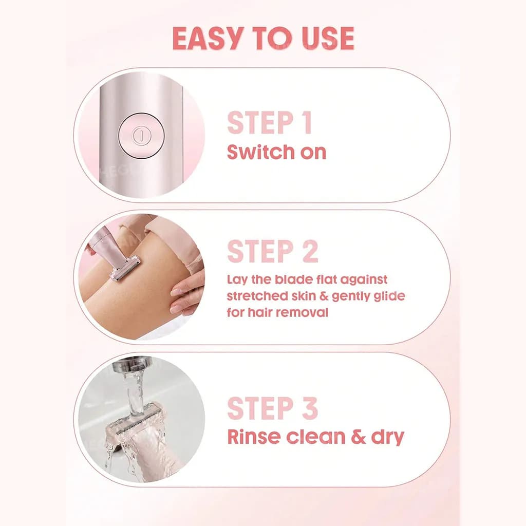 ریش‌ تراش برقی تک‌ تیغه شیگلم | SHEGLAM HAIR Smooth Moves Single-Blade Electric Razor — تصویر ۲