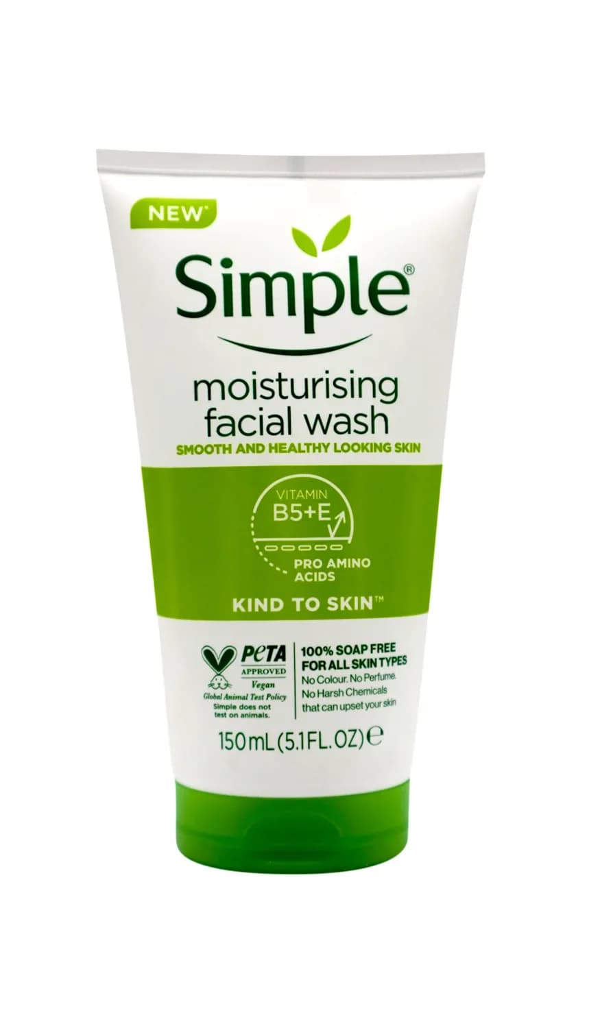 ژل شستشوی صورت سیمپل مدل Moisturising Facial Wash حجم 150 میلی‌لیتر
