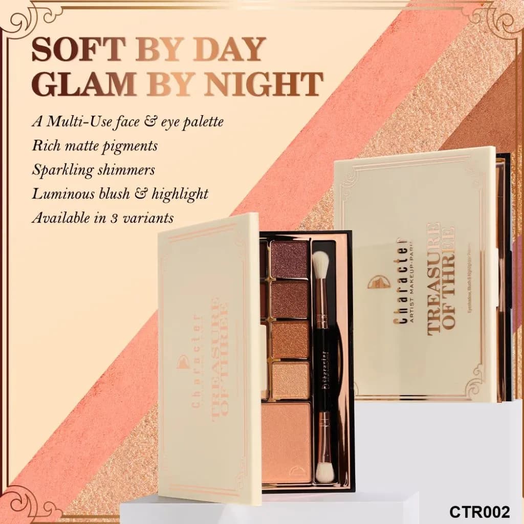 پالت صورت کارکتر شماره CTR002 مدل Treasure Of Three | Character Treasure Of Three Face Palette CTR002 — تصویر ۲