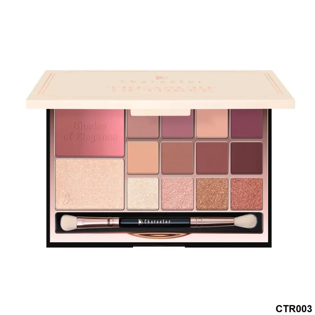 پالت صورت و چشم کارکتر مدل Treasure Of Three شماره CTR003 | Character Treasure Of Three Eyeshadow, Blush & Highlighter Palette CTR003