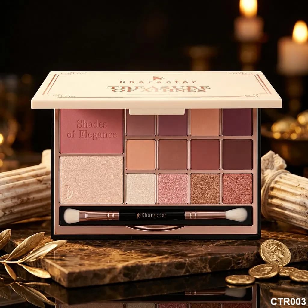 پالت صورت و چشم کارکتر مدل Treasure Of Three شماره CTR003 | Character Treasure Of Three Eyeshadow, Blush & Highlighter Palette CTR003 — تصویر ۲