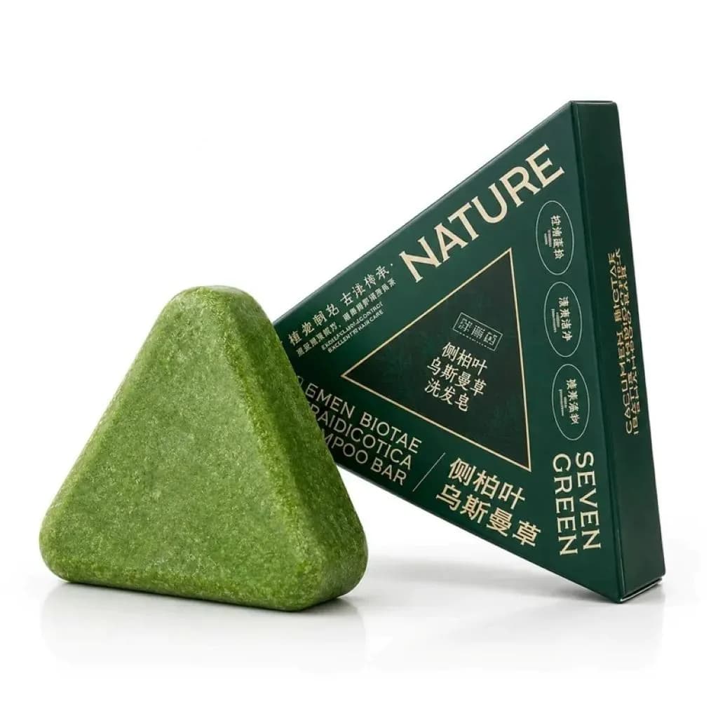 صابون رزماری و گیاهان سبز سون گرین ضد ریزش مو | SEVEN GREEN Nature Herbal Rosemary Shampoo Bar