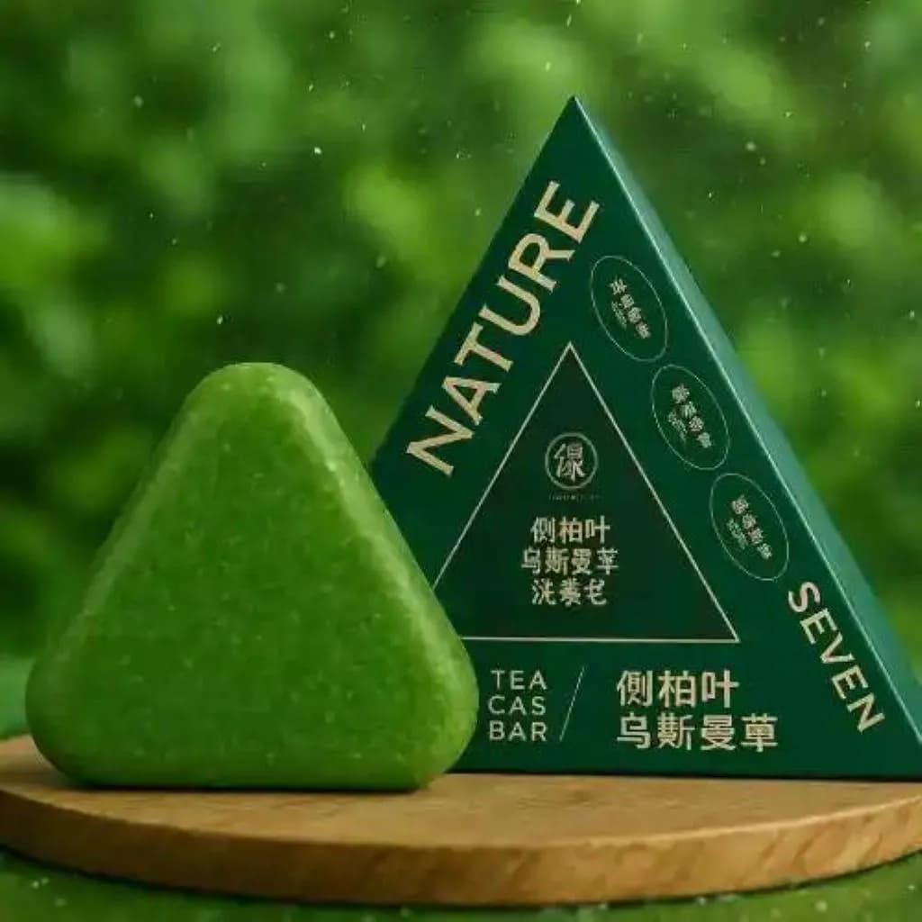 صابون رزماری و گیاهان سبز سون گرین ضد ریزش مو | SEVEN GREEN Nature Herbal Rosemary Shampoo Bar — تصویر ۴