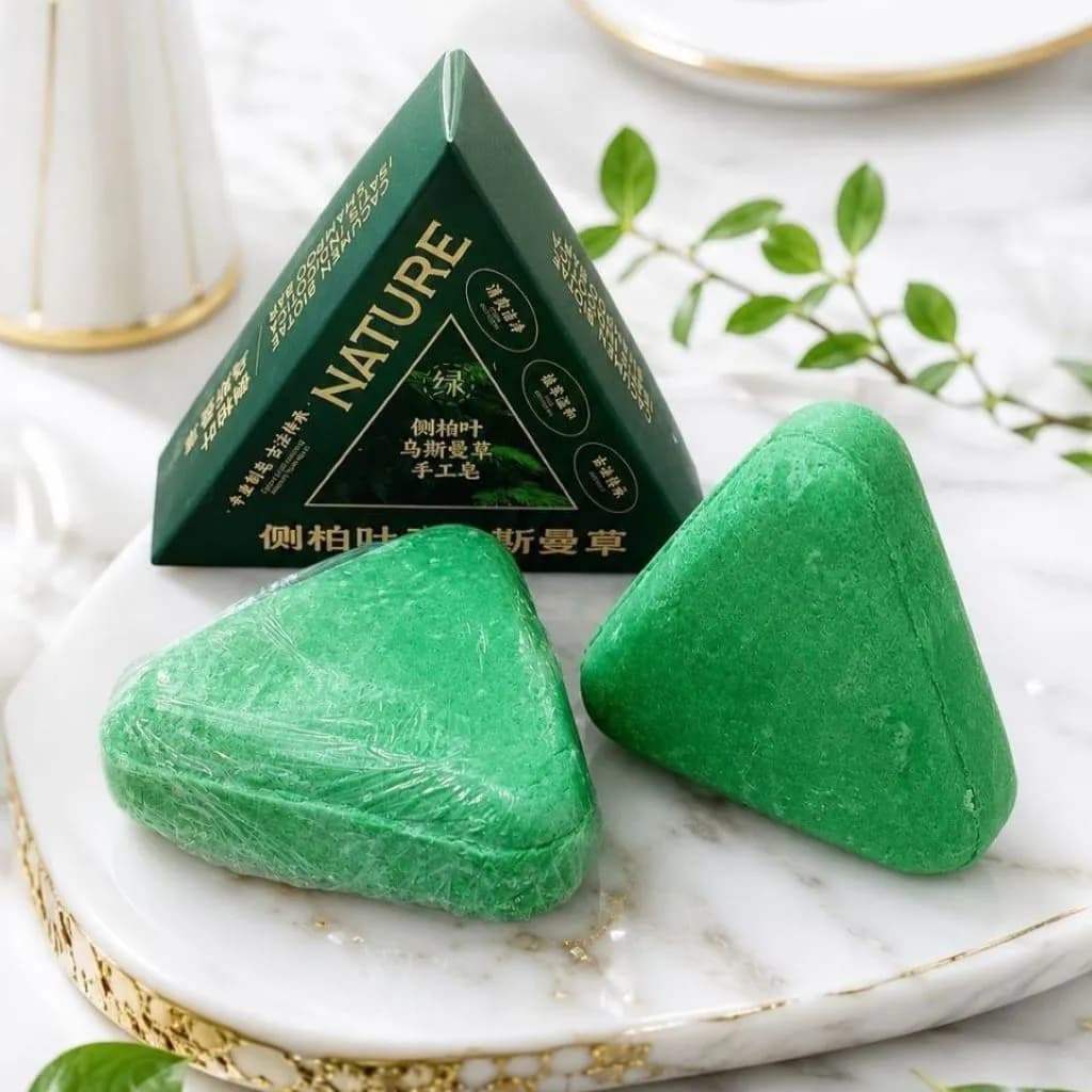 صابون رزماری و گیاهان سبز سون گرین ضد ریزش مو | SEVEN GREEN Nature Herbal Rosemary Shampoo Bar — تصویر ۵