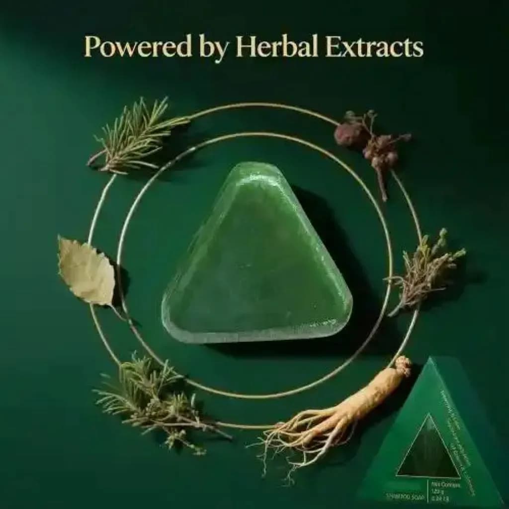 صابون رزماری و گیاهان سبز سون گرین ضد ریزش مو | SEVEN GREEN Nature Herbal Rosemary Shampoo Bar — تصویر ۳