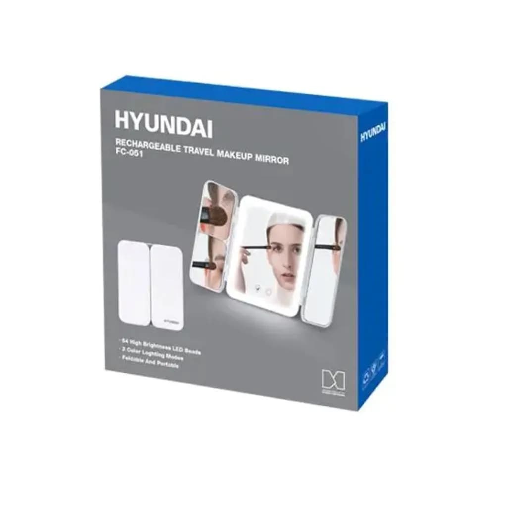آینه و رینگ لایت آرایشی FC-051 هیوندای | Hyundai FC-051 Rechargeable Travel Makeup Mirror — تصویر ۲