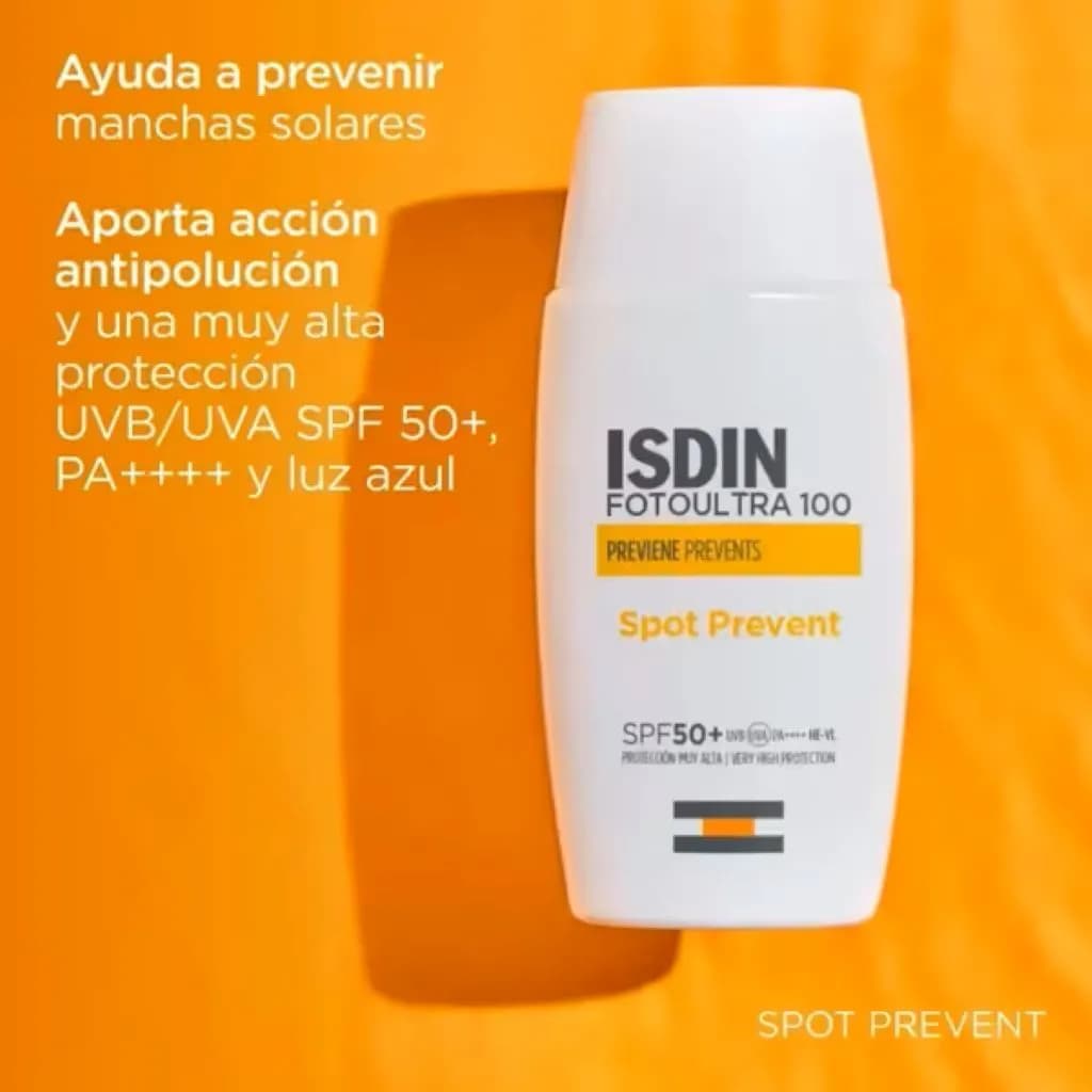 ضد آفتاب ضد لک اسپات پریونت بی رنگ ایزدین | ISDIN FotoUltra 100 Spot Prevent Fusion Fluid SPF 50+ — تصویر ۴