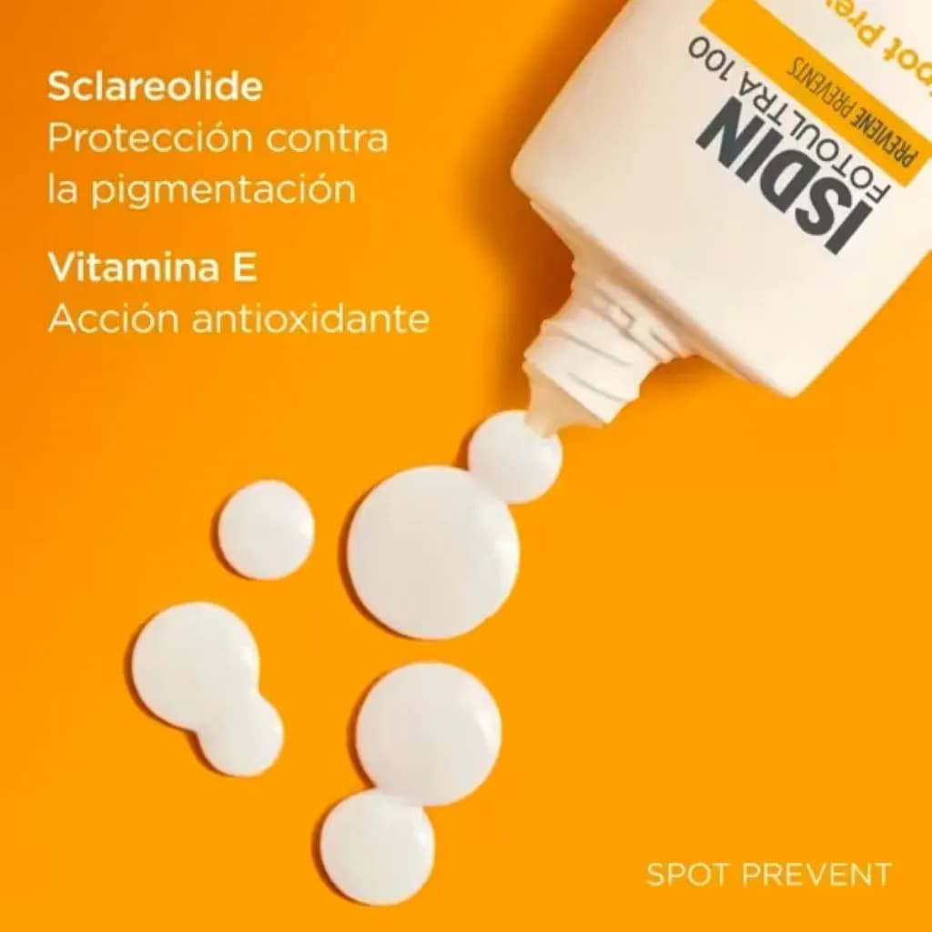 ضد آفتاب ضد لک اسپات پریونت بی رنگ ایزدین | ISDIN FotoUltra 100 Spot Prevent Fusion Fluid SPF 50+ — تصویر ۲