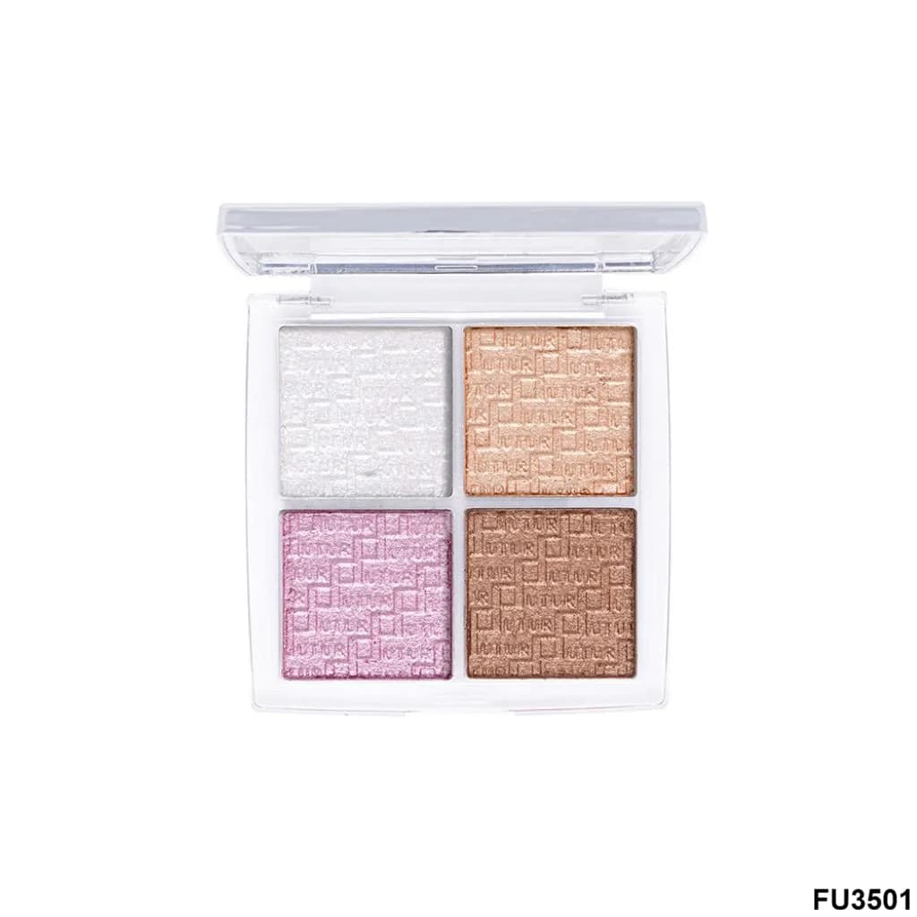پالت هایلایتر ۴ رنگ FU3501 فیوچر میکاپ | Future Makeup 4 Color Highlighter Palette — تصویر ۲