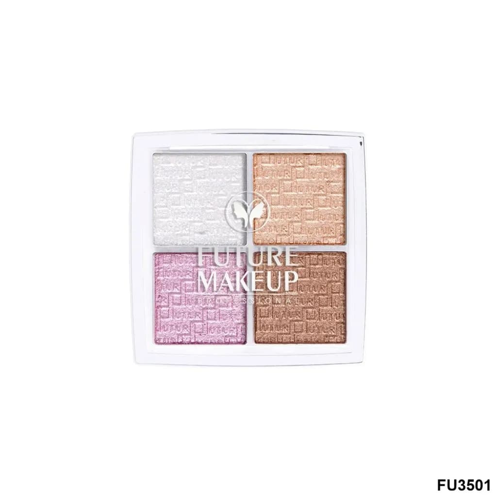 پالت هایلایتر ۴ رنگ FU3501 فیوچر میکاپ | Future Makeup 4 Color Highlighter Palette