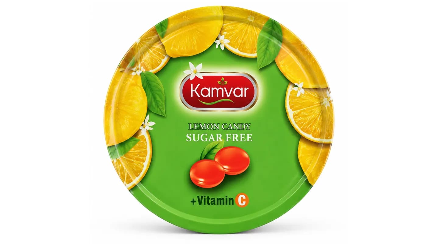 آبنبات رویال لیمو بدون شکر رژیمی کامور 200 گرم