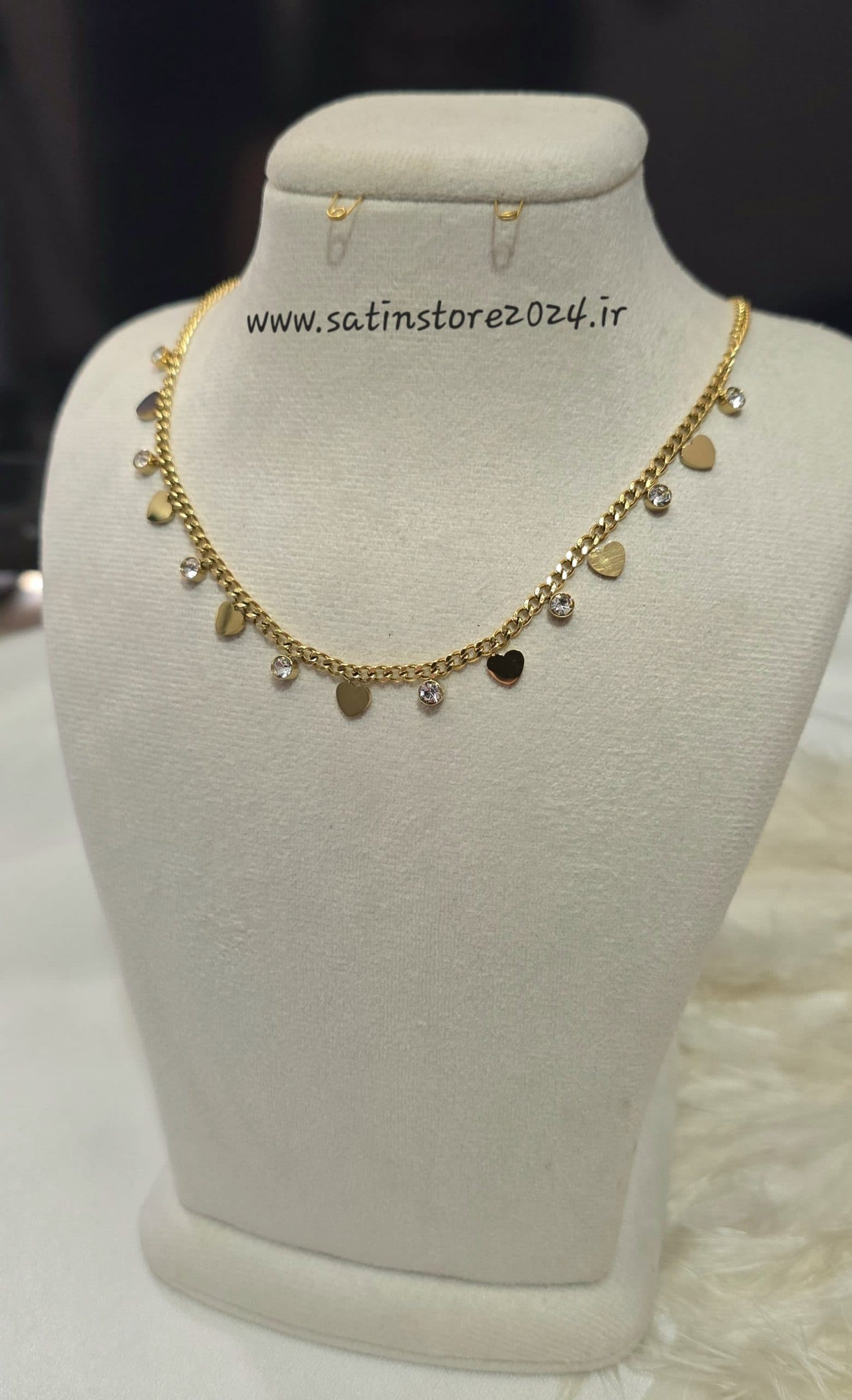 گردنبند کارتیر آویز دار استیل کد 1161 — تصویر ۵