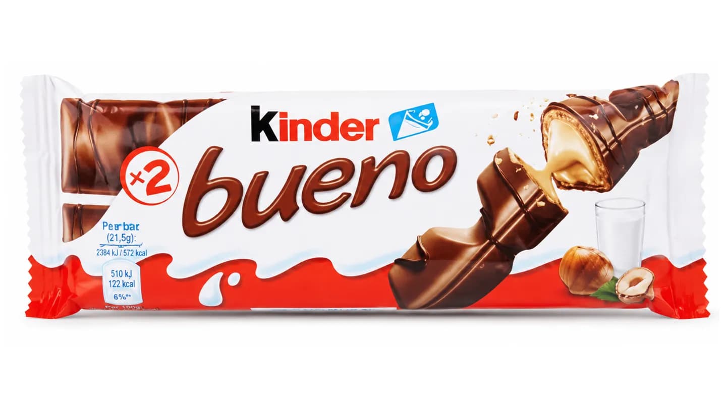 شکلات شیری مغزدار فندقی کیندر بوینو Kinder Bueno Milk Chocolate