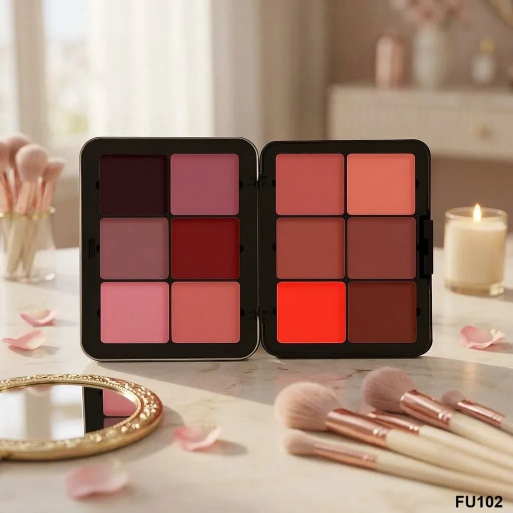 پالت رژگونه کرمی ۱۲ رنگ FU102 فیوچر میکاپ | Future Makeup 12 Color Blush Cream Palette FU102 — تصویر ۳