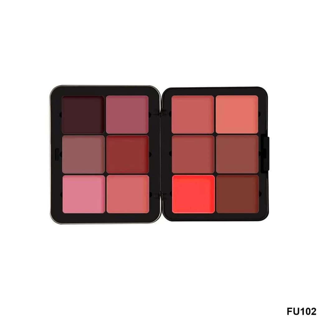 پالت رژگونه کرمی ۱۲ رنگ FU102 فیوچر میکاپ | Future Makeup 12 Color Blush Cream Palette FU102